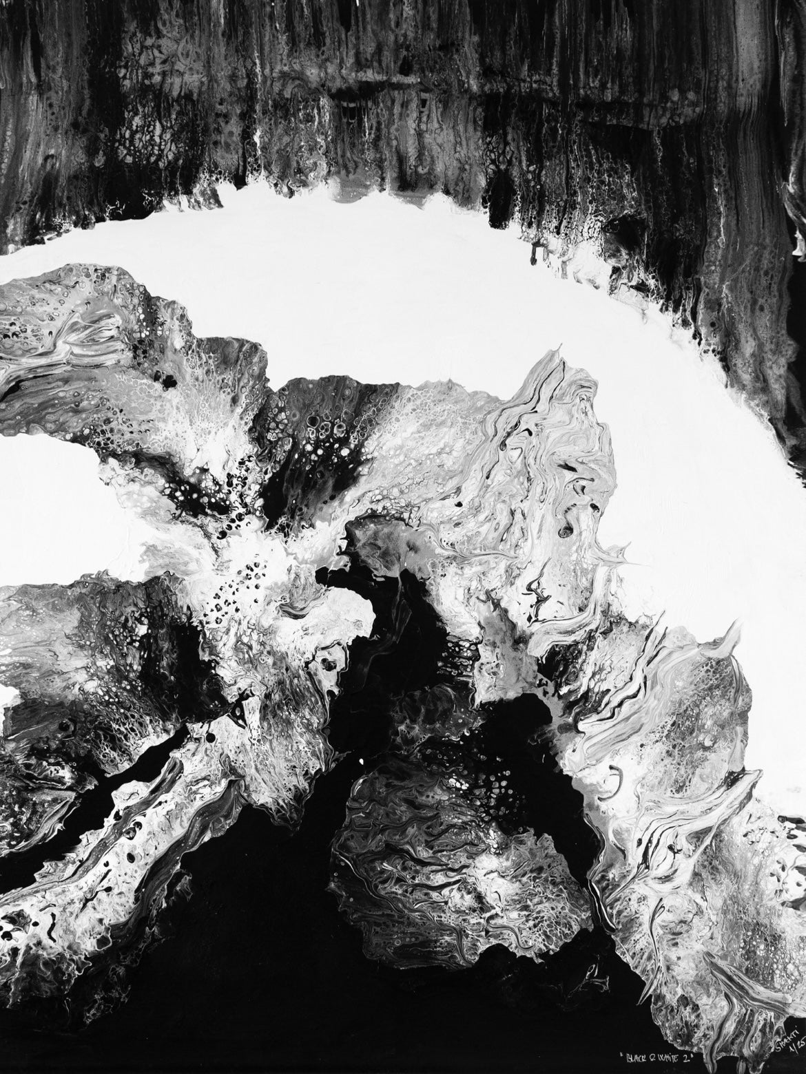 “Borderline and all in Between” Original art set- Diptych – Black & White Series