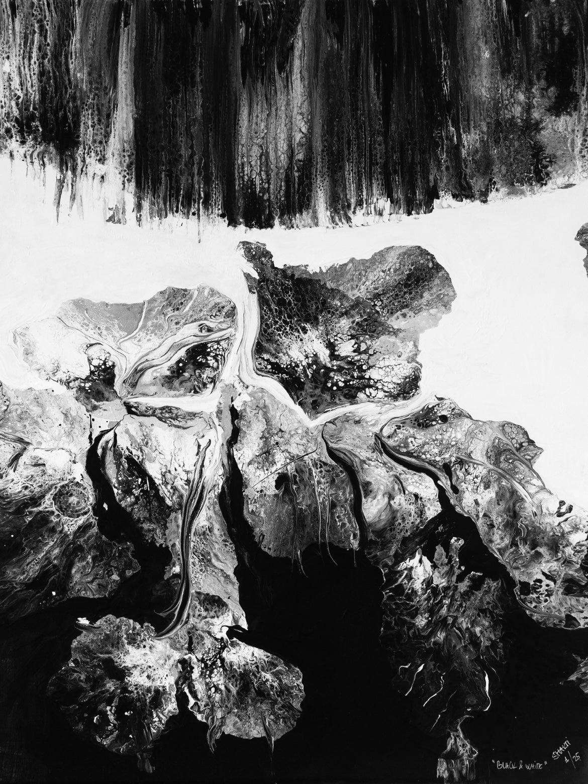 “Borderline and all in Between” Original art set- Diptych – Black & White Series