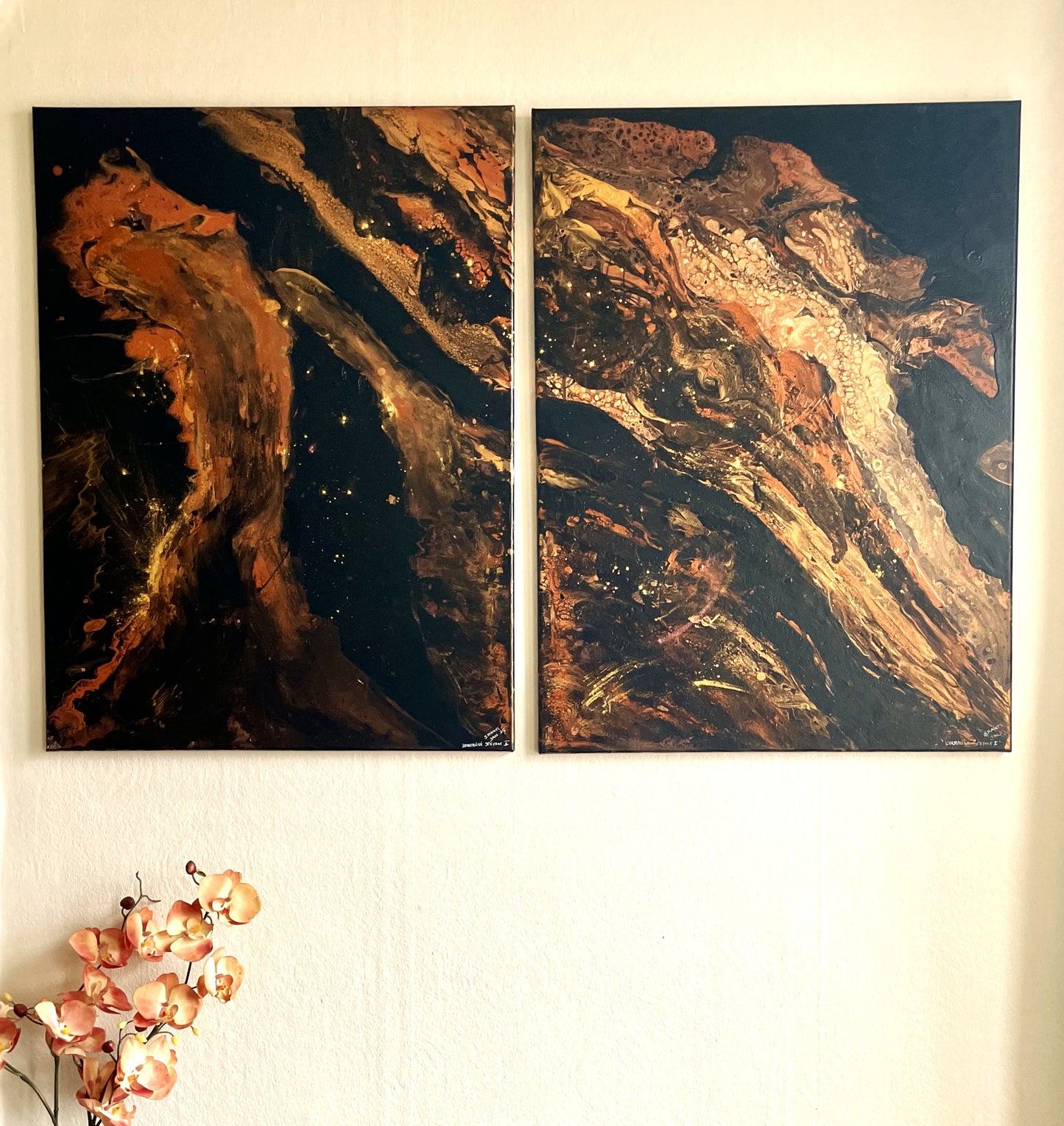 Kundalini Serpent – I & II Diptych · 60 x 80 cm x 2 · Originals · Only one set
